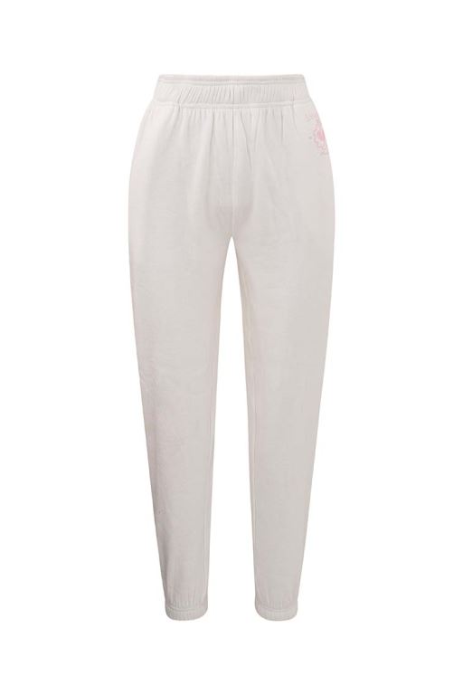 White Women LoveShackFancy Malone Tennis Logo Sweatpants | ZQO-638029