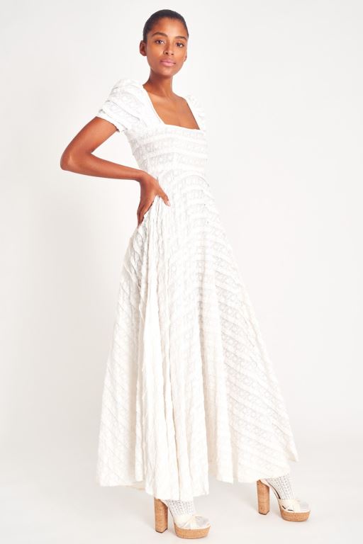 White Women LoveShackFancy Ryan Catalina Lace Maxi Dress | AOT-486703