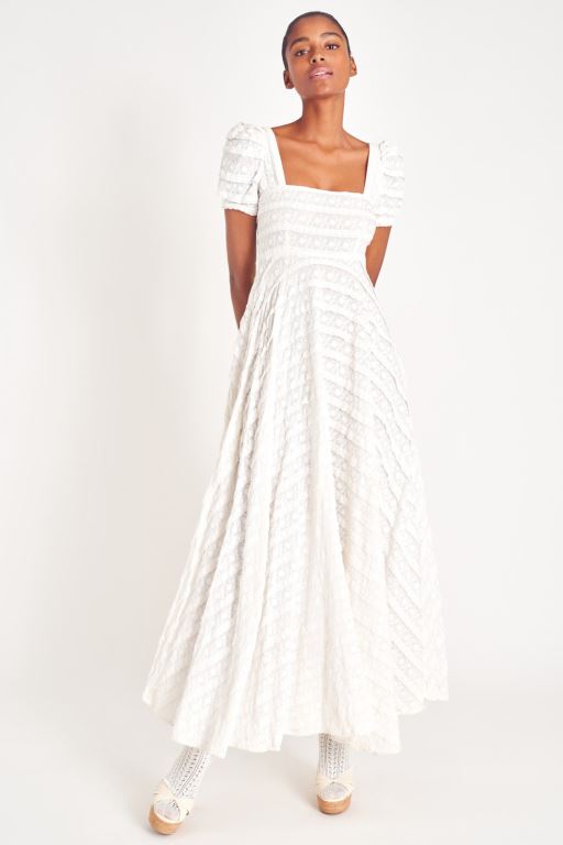 White Women LoveShackFancy Ryan Catalina Lace Maxi Dress | AOT-486703