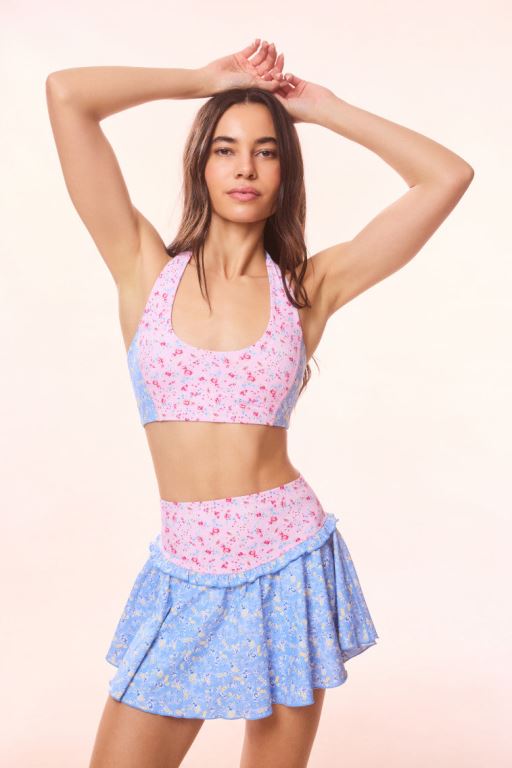 Windsor Petal Print Mix Women LoveShackFancy Dierdra Floral Sports Bra | VFG-576824