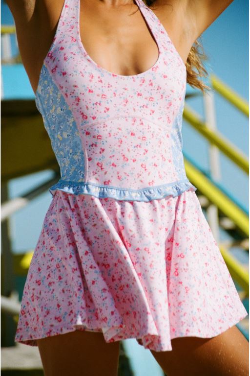 Windsor Petal Print Mix Women LoveShackFancy Tierney Floral Active Dress | HYV-684529